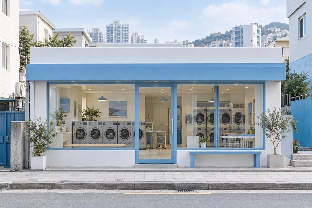 Illustration of a laundry in Busan